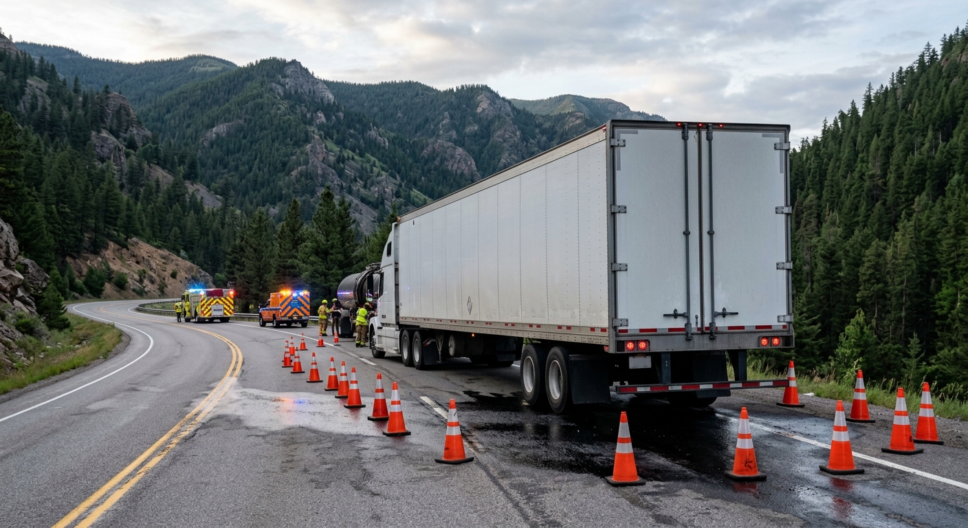Wrong-Way Pursuit on I-70 Leads to Semitrailer Crash and Fuel Spill in Colorado